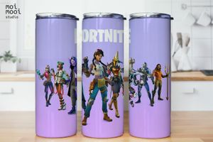 Fortnite Video Game Kids 20oz Tumbler Design