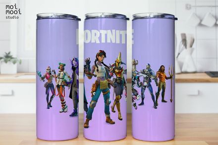 Fortnite Video Game Kids 20oz Tumbler Design