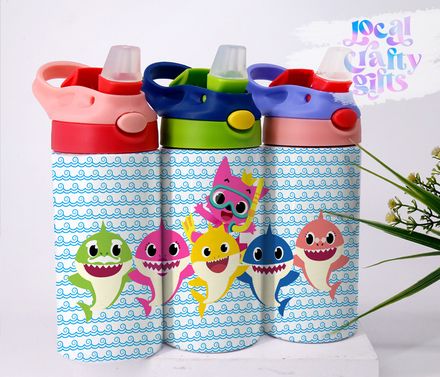 Baby Shark Cartoon 12oz Kids Sippy Tumbler Design