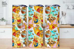Winnie the Pooh Bear Honey 20oz Tumbler Design