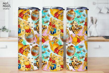 Winnie the Pooh Bear Honey 20oz Tumbler Design