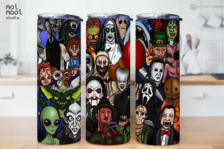 Halloween Horror 20oz Tumbler Design