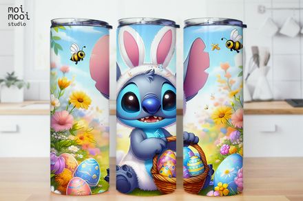 EASTER Stitch Egg Hunt Spring 20oz Tumbler Design