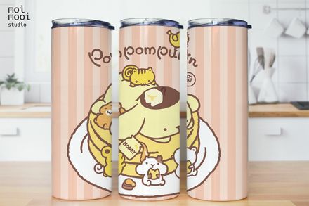 Sanrio Hello Kitty Dog Pompompurin 20oz Tumbler Design