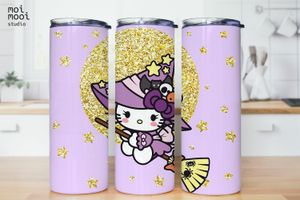 Halloween Sanrio Hello Kitty Witch 20oz Tumbler Design