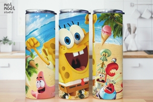 Sponge Bob Cartoon Kids 20oz Tumbler Design