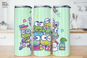 Kawaii Sanrio Hello Kitty Frog Keroppi 20oz Tumbler Design