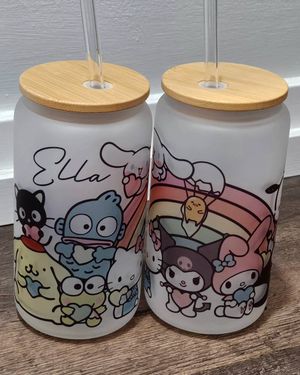 Sanrio Frosted Glass Tumbler