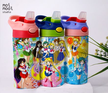 Sailormoon Princess Anime 12oz Kids Sippy Tumbler Design