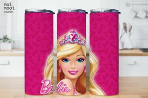 Barbie Doll Girl Toy Kids 20oz Tumbler Design