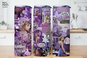 Taylor Swift Swiftie 20oz Purple Tumbler Design