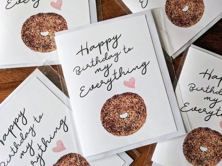 Everything Bagel Birthday Card