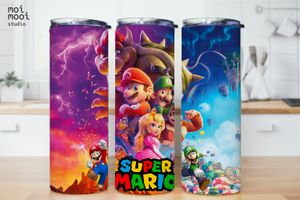 Super Mario Video Game Boy Kids 20oz Tumbler Design