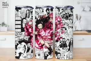 Anime Demon Slayers 20oz Tumbler Design