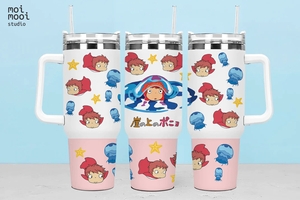 Anime Ghibli Ponyo 40oz Tumbler Design