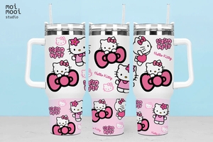 Sanrio Kawaii Hello Kitty 40oz Tumbler Design