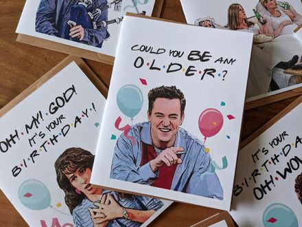 Funny Friends Birthday Cards - White Cards