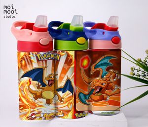 Pokemon Monster FIRE RED 12oz Kids Sippy Tumbler Design