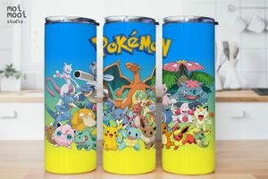 Anime Monster Pokemon 20oz Tumbler Design