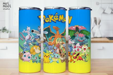 Anime Monster Pokemon 20oz Tumbler Design