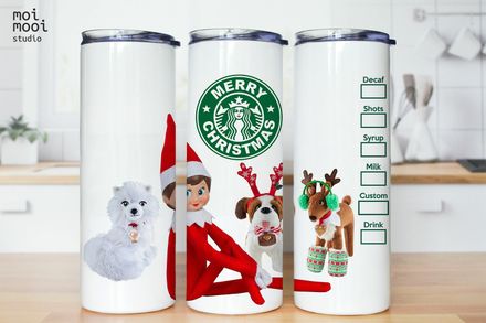 Elf On Shelf 20oz Tumbler Design