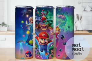 Mario Galaxy Movie 20oz Tumbler Design