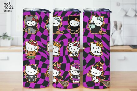 Halloween Sanrio Hello Kitty Costume 20oz Tumbler Design