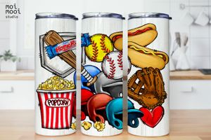 Baseball Sports 20oz Tumbler Design
