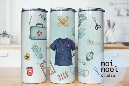 Nurse Male Hospital Care Worker Health Doctor Dentist 20oz Tumbler Design