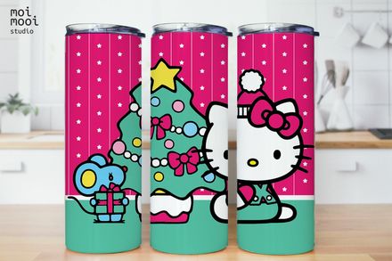 Sanrio Christmas Hello Kitty 20oz Tumbler Design