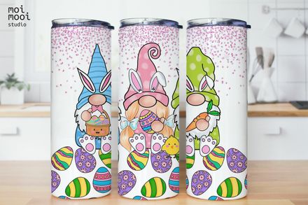 EASTER Gnomes Spring Egg Hunt 20oz Tumbler Design
