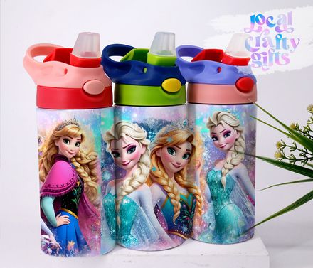 Disney Princess Elsa Cartoon 12oz Kids Sippy Tumbler Design