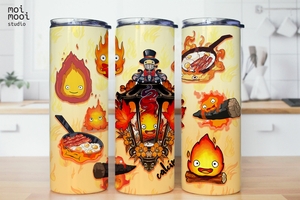 Anime Ghibli Fire Calcifer 20oz Tumbler Design
