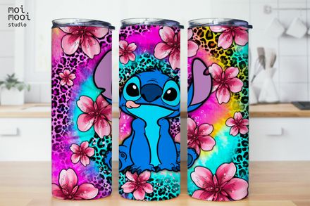 Disney Stitch Kawaii Blue Koala 20oz Tumbler Design