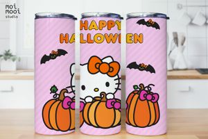 Halloween Sanrio Hello Kitty Pumpkin 20oz Tumbler Design