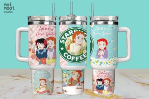 Anime Retro Classic Anne of Green Gables Cartoon 40oz Tumbler Wrap Design