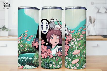 Anime Ghibli Spirited Away 20oz Tumbler Design