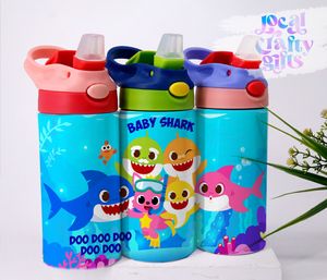 Baby Shark Cartoon 12oz Kids Sippy Tumbler Design