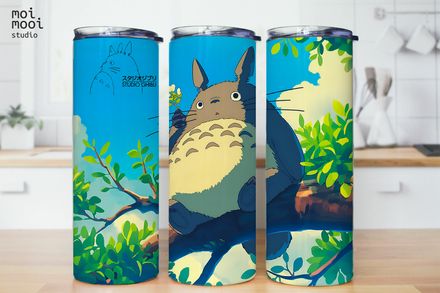 Anime Ghibli Totoro 20oz Tumbler Design