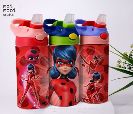 Ladybug Miraculous 12oz Kids Sippy Tumbler Design