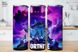 Fortnite Video Game Kids 20oz Tumbler Design