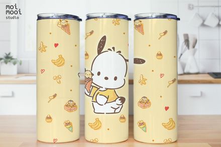 Sanrio Pochacco Kawaii Puppy 20oz Tumbler Design