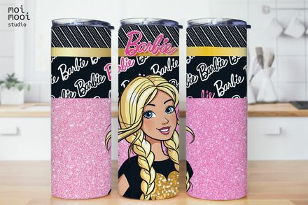 Barbie Doll Girl Toy Kids 20oz Tumbler Design