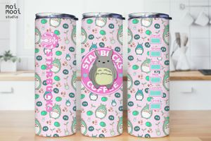 Anime Ghibli Totoro Coffee 20oz Tumbler Design