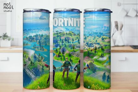 Fortnite Video Game Kids 20oz Tumbler Design