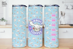 Sanrio Hello Kitty Cinnamonroll Kawaii Puppy Coffee 20oz Tumbler Design