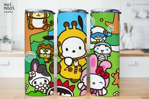Kawaii Puppy Sanrio Hello Kitty Friends 20oz Tumbler Design