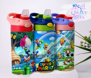 Super Mario Video Game Bros 12oz Kids Sippy Tumbler Design