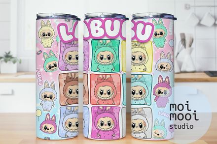 The Monsters Labubu 20oz Tumbler Design