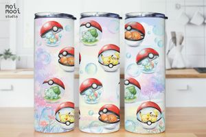 Anime Monster Pokemon 20oz Tumbler Design